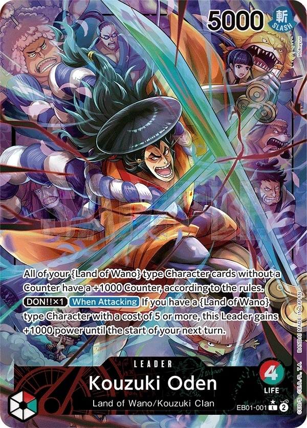 Kouzuki Oden (EB01-001_p1) Alt Art One Piece card