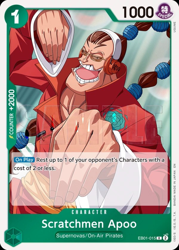 Scratchmen Apoo (EB01-015_r1) Reprint One Piece card