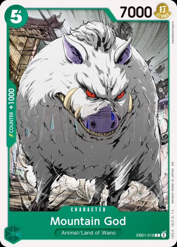 Mountain God (EB01-018_r1) Reprint One Piece card