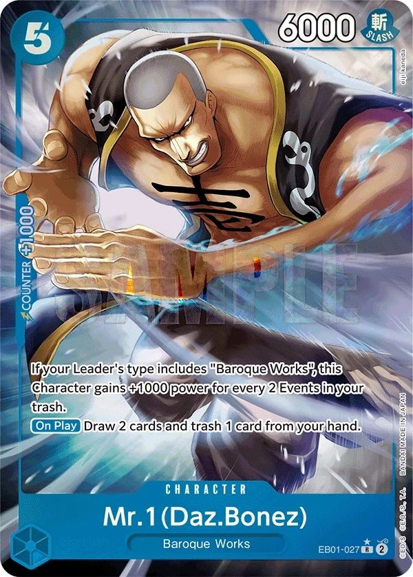 Mr.1(Daz.Bonez) (EB01-027_p1) Alt Art One Piece card