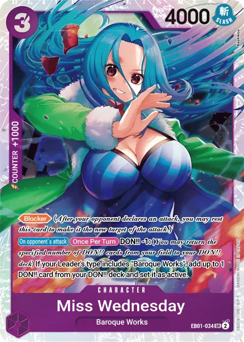 Ms. Wednesday (EB01-034) One Piece card