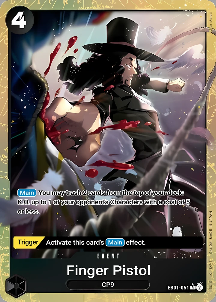 Finger Pistol (EB01-051_p1) Alt Art One Piece card
