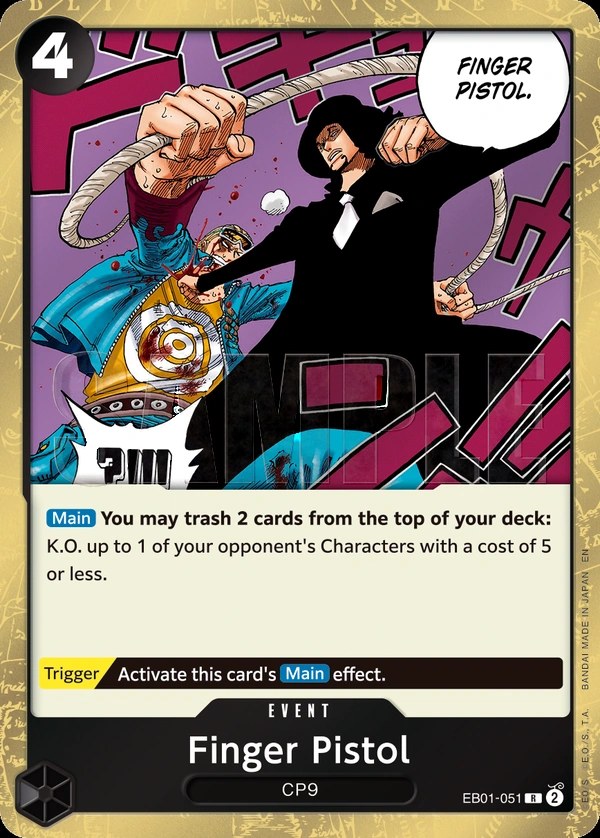 Finger Pistol (EB01-051_r1) Reprint One Piece card
