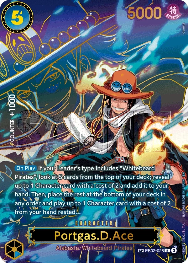 Portgas.D.Ace (EB02-028_p1) SP One Piece card
