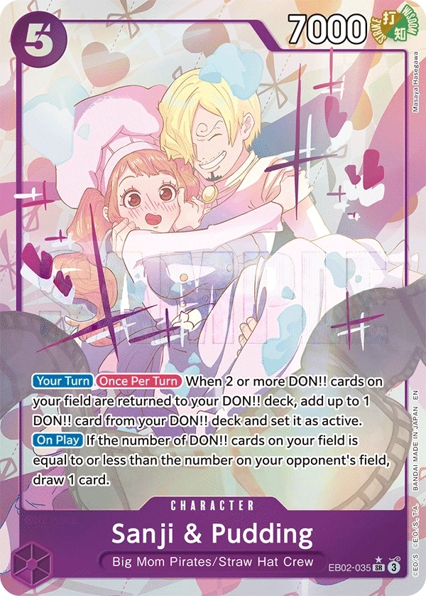 Sanji & Pudding (EB02-035_p1) Alt Art One Piece card