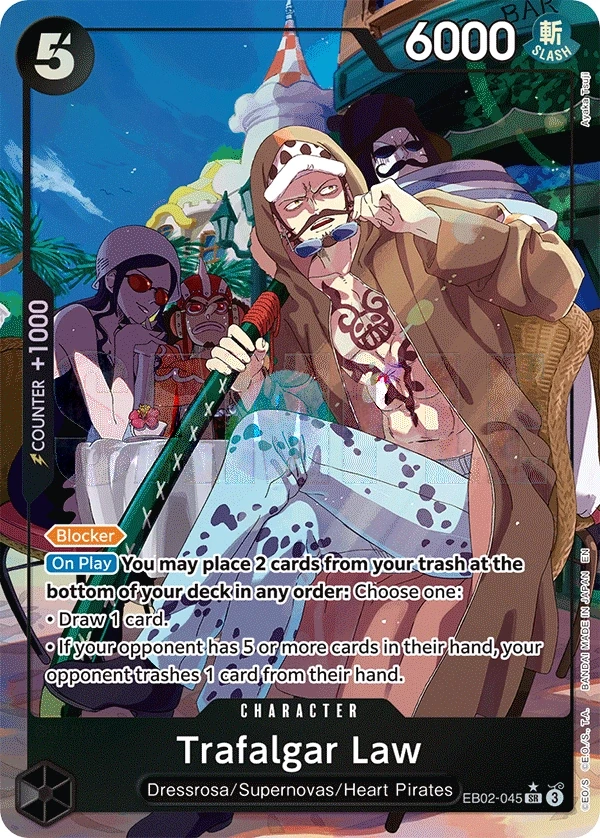 Trafalgar Law (EB02-045_p1) Alt Art One Piece card