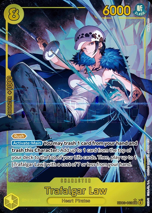 Trafalgar Law (EB03-062_p1) Alt Art One Piece card