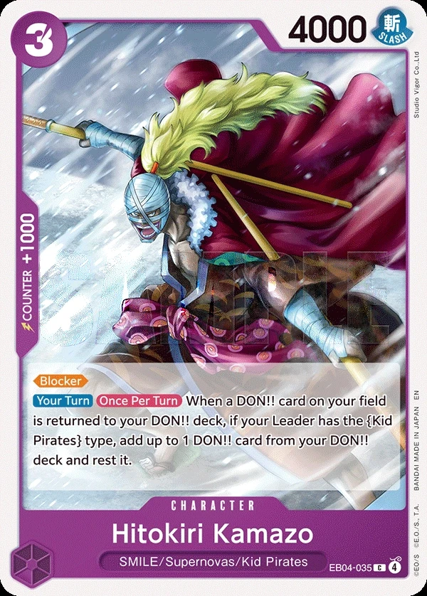 Hitokiri Kamazo (EB04-035) One Piece card