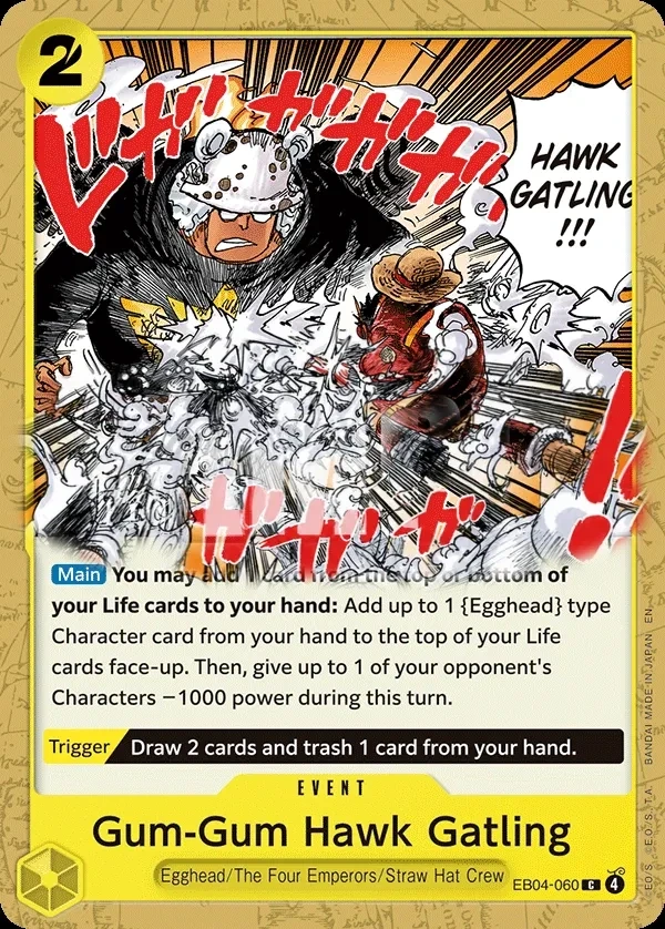 Gum-Gum Hawk Gatling (EB04-060) One Piece card