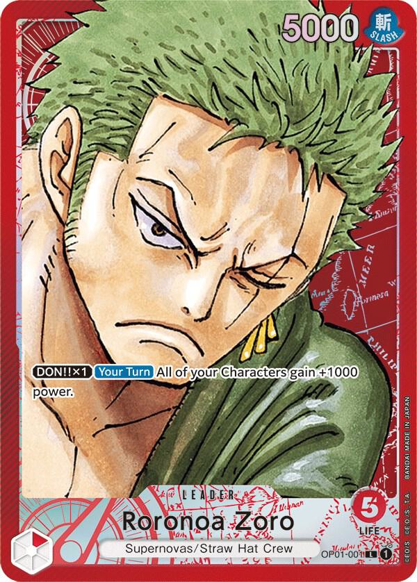 Roronoa Zoro (OP01-001_p1) Alt Art One Piece card