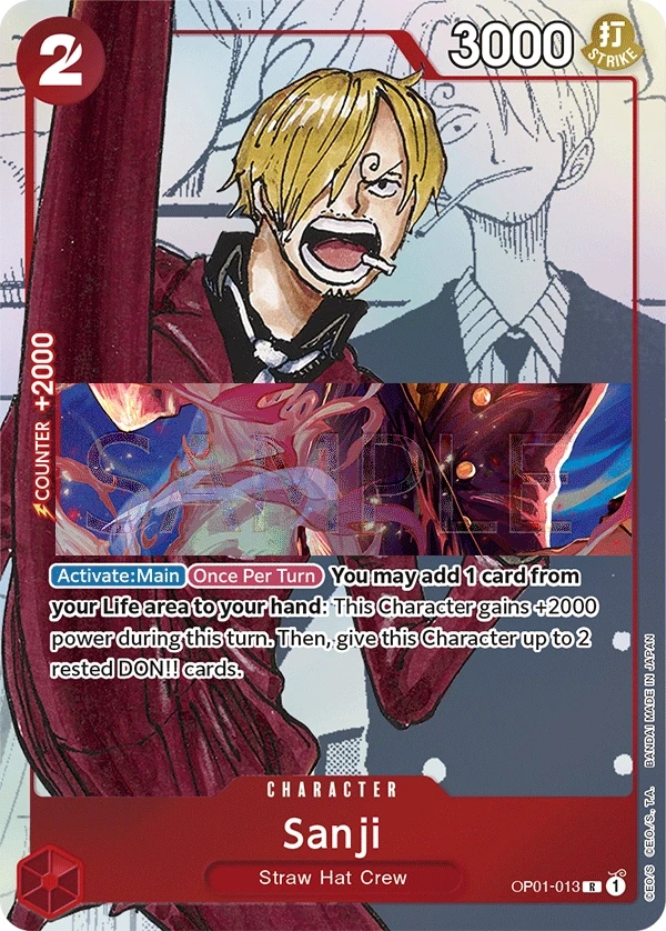 Sanji (OP01-013_p2) Alt Art One Piece card