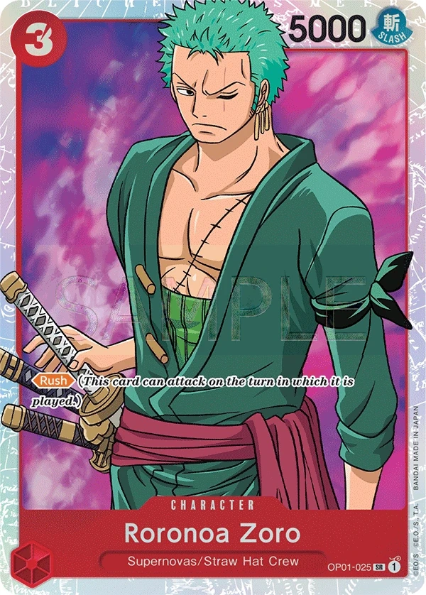 Roronoa Zoro (OP01-025) One Piece card