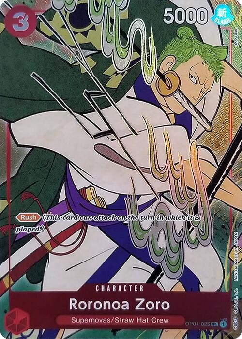 Roronoa Zoro (OP01-025_p3) Alt Art One Piece card
