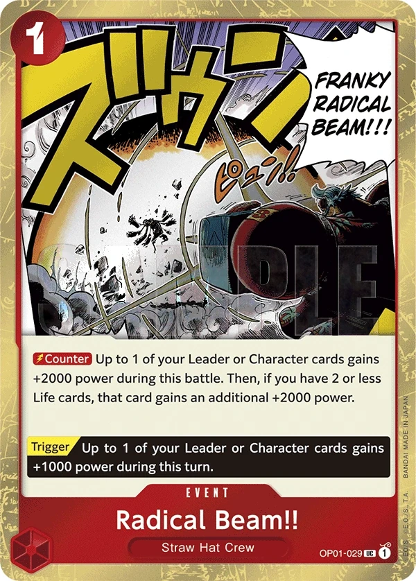 Radical Beam!! (OP01-029_p2) Alt Art One Piece card