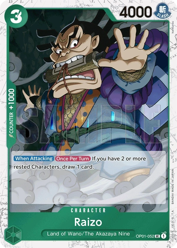 Raizo (OP01-052_p3) Alt Art One Piece card