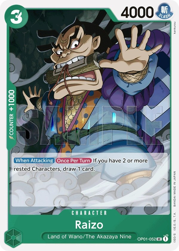 Raizo (OP01-052_r1) Reprint One Piece card