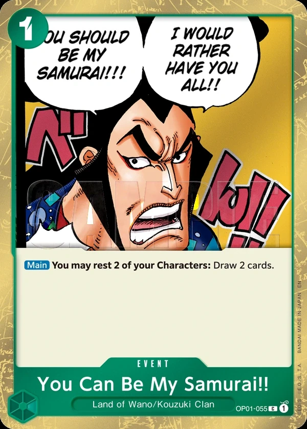 You Can Be My Samurai!! (OP01-055_p1) Alt Art One Piece card