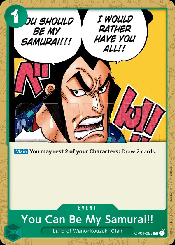 You Can Be My Samurai!! (OP01-055_r1) Reprint One Piece card