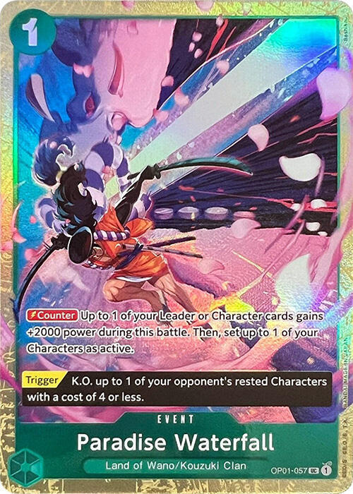 Paradise Waterfall (OP01-057_p1) Alt Art One Piece card
