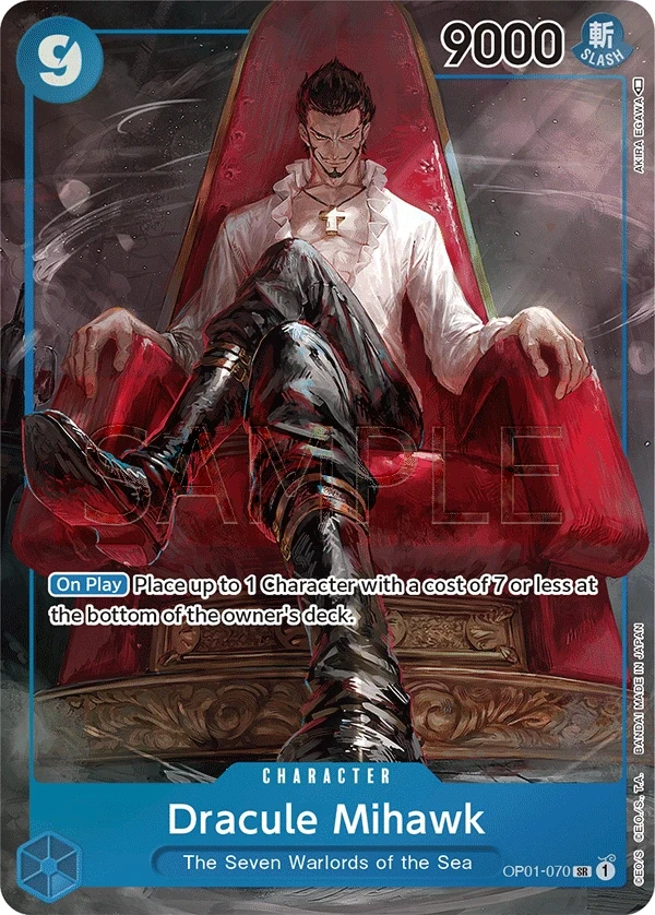 Dracule Mihawk (OP01-070_p1) Alt Art One Piece card