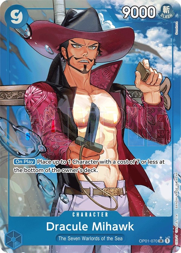 Dracule Mihawk (OP01-070_p4) Alt Art One Piece card