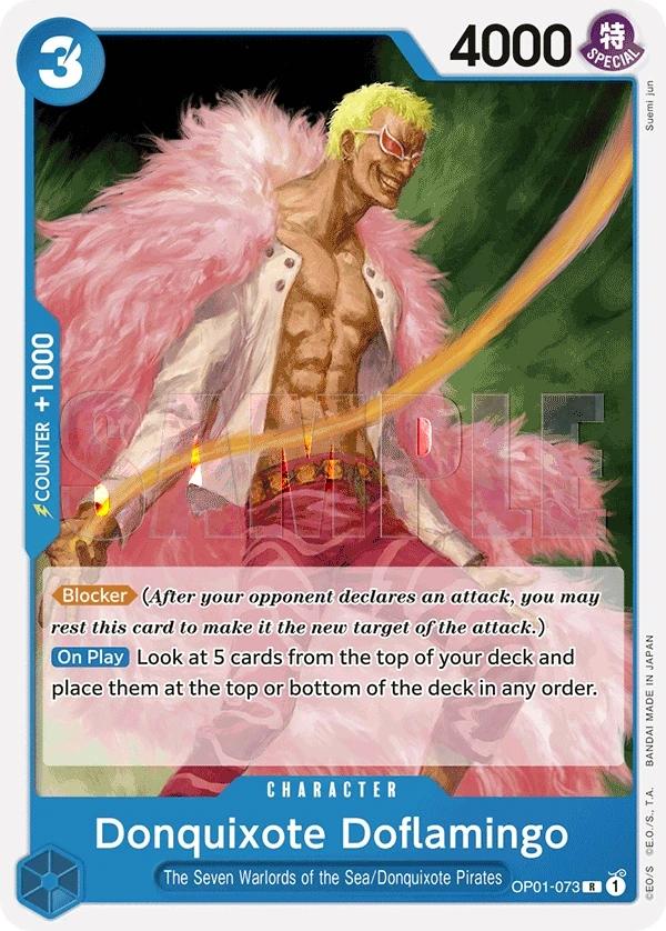 Donquixote Doflamingo (OP01-073_r1) Reprint One Piece card