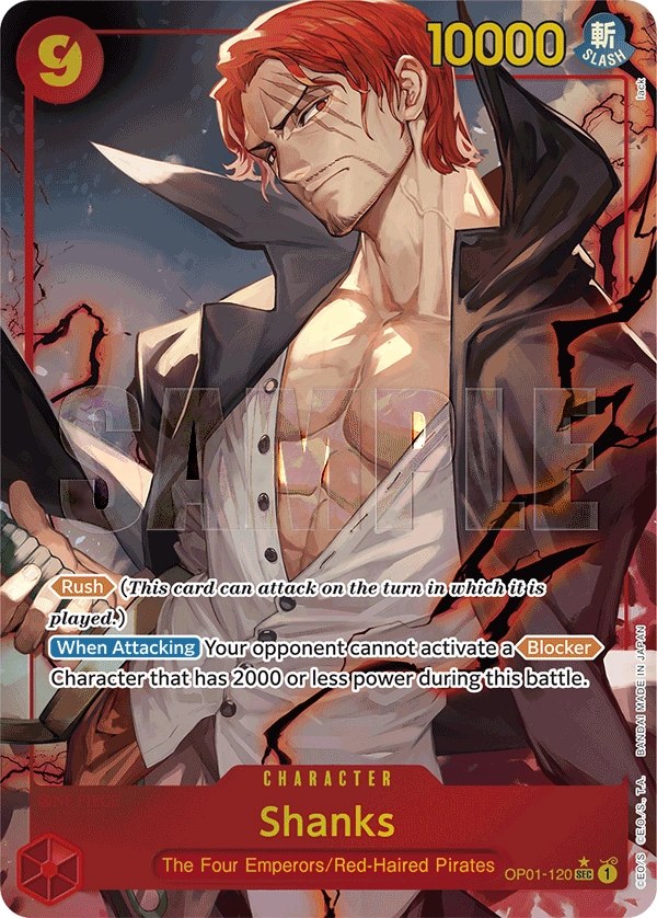 Shanks (OP01-120_p5) Alt Art One Piece card