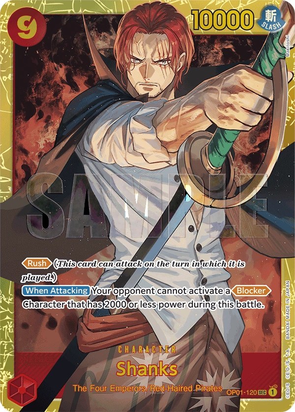 Shanks (OP01-120_r1) Reprint One Piece card