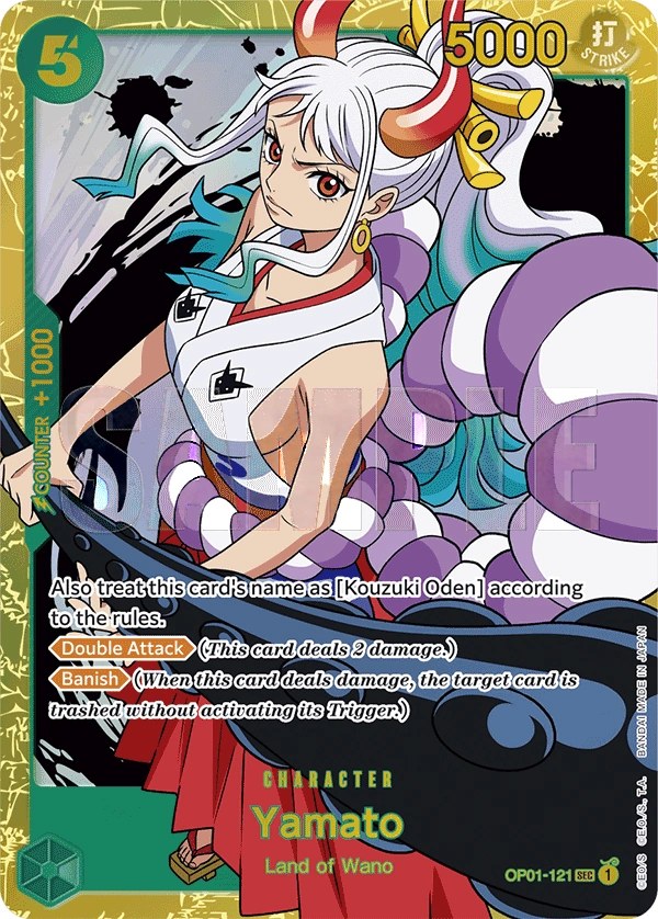Yamato (OP01-121_r1) Reprint One Piece card