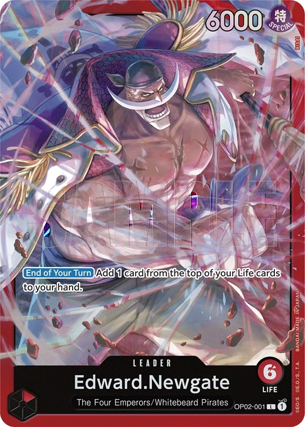 Edward.Newgate (OP02-001_p2) Alt Art One Piece card