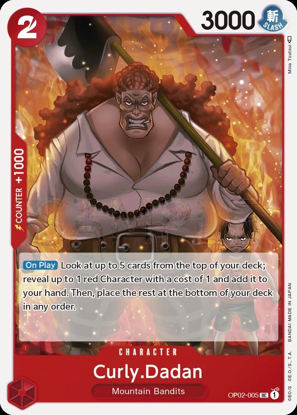 Curly.Dadan (OP02-005) One Piece card
