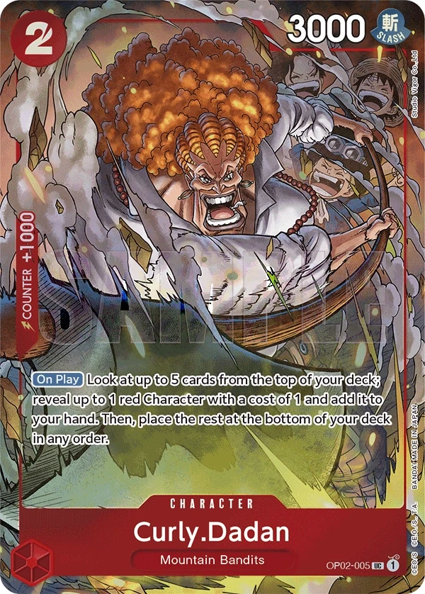 Curly.Dadan (OP02-005_p2) Alt Art One Piece card