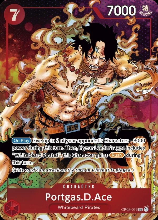 Portgas.D.Ace (OP02-013_p1) Alt Art One Piece card