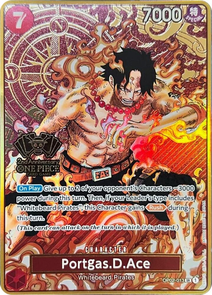 Portgas.D.Ace (OP02-013_p5) Alt Art One Piece card