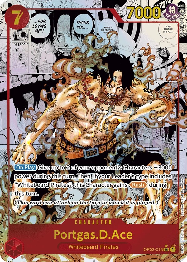 Portgas.D.Ace (OP02-013_r1) Reprint One Piece card