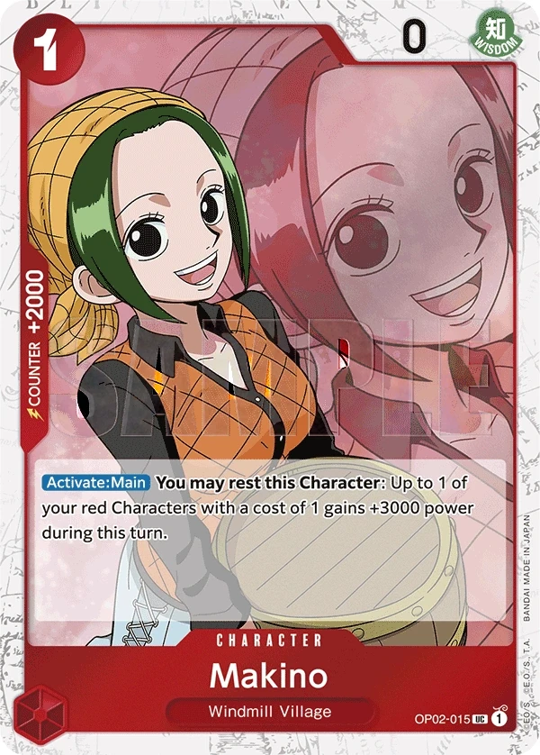 Makino (OP02-015_p3) Alt Art One Piece card