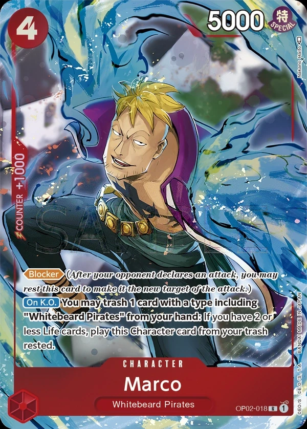 Marco (OP02-018_p1) Alt Art One Piece card