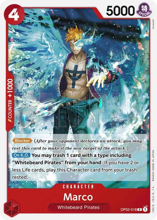 Marco (OP02-018_r1) Reprint One Piece card