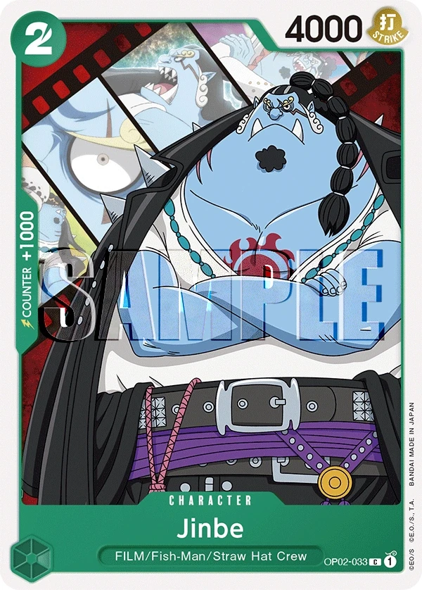 Jinbe (OP02-033_p1) Alt Art One Piece card