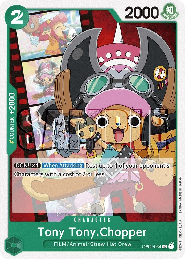 Tony Tony.Chopper (OP02-034_p1) Alt Art One Piece card
