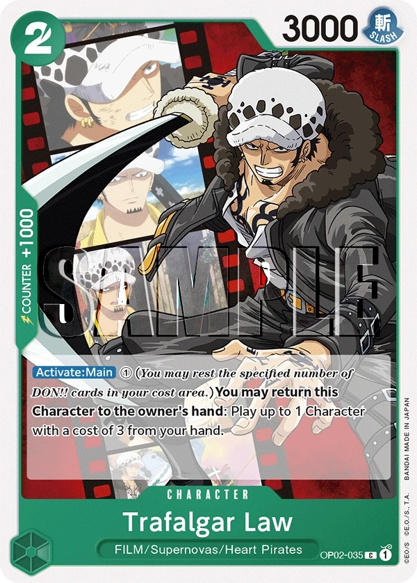 Trafalgar Law (OP02-035_p2) Alt Art One Piece card