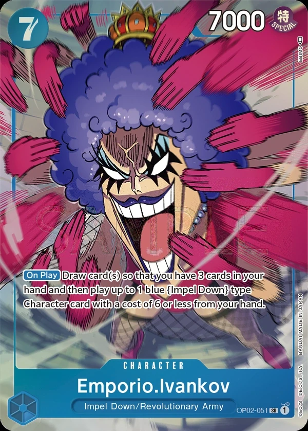 Emporio.Ivankov (OP02-051_p1) Alt Art One Piece card