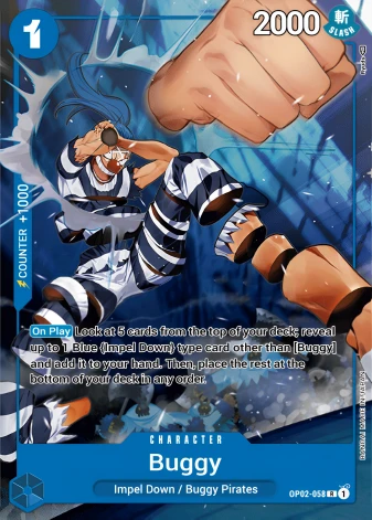 Buggy (OP02-058) One Piece card