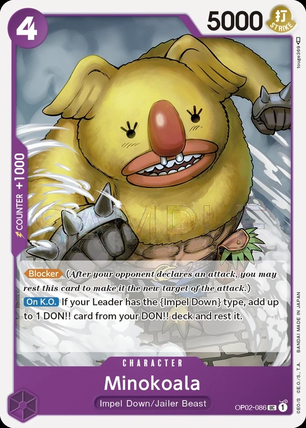 Minokoala (OP02-086) One Piece card