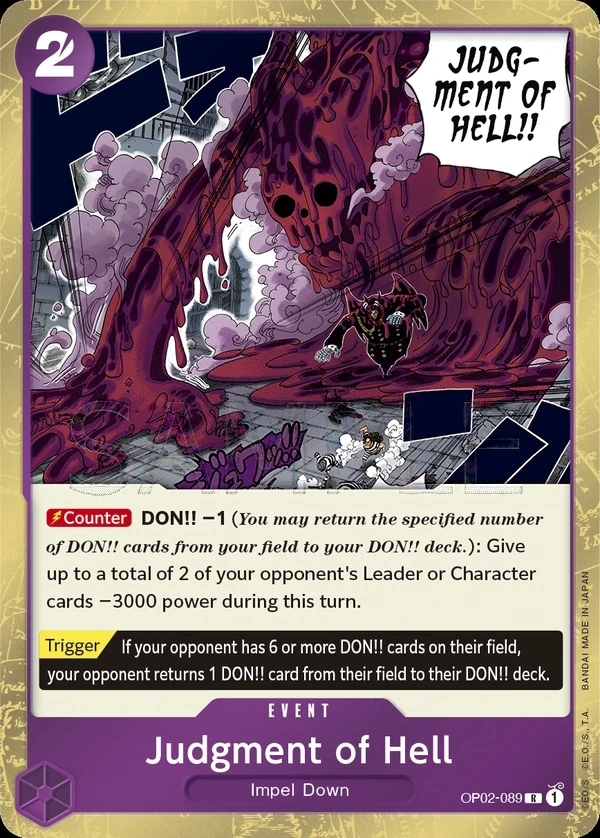 Judgment of Hell (OP02-089) One Piece card