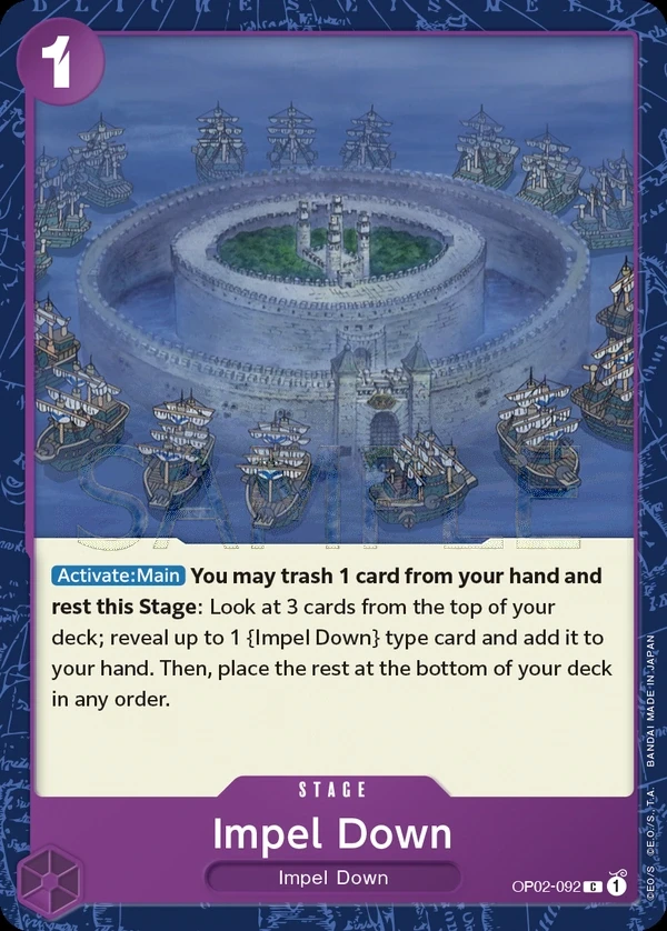 Impel Down (OP02-092) One Piece card