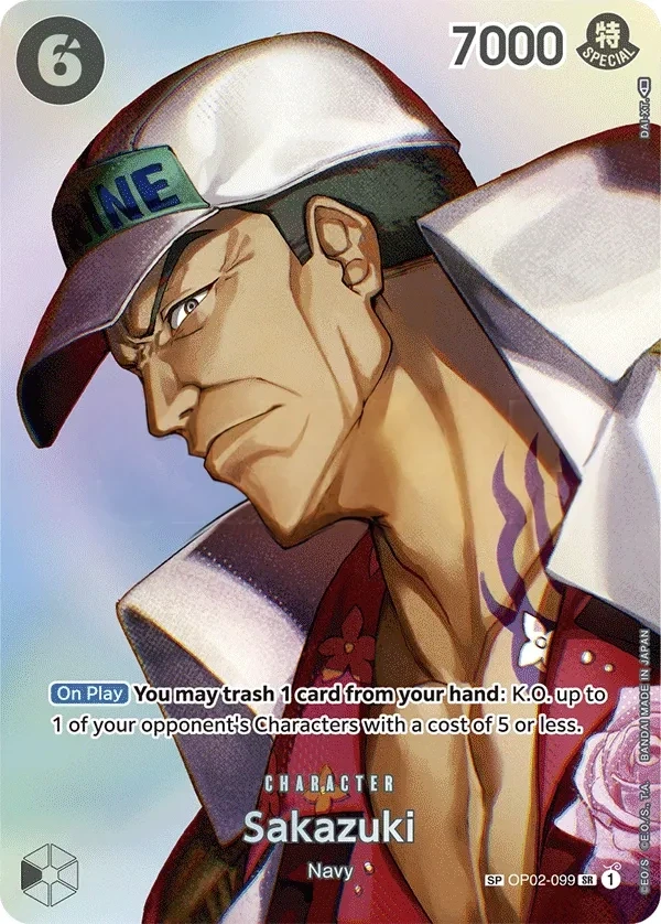 Sakazuki (OP02-099_p2) SP One Piece card