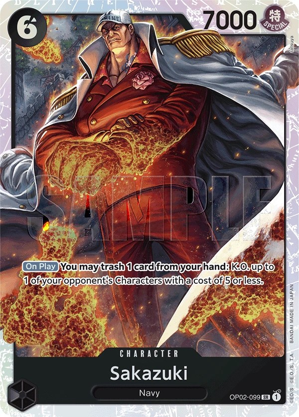 Sakazuki (OP02-099_r1) Reprint One Piece card