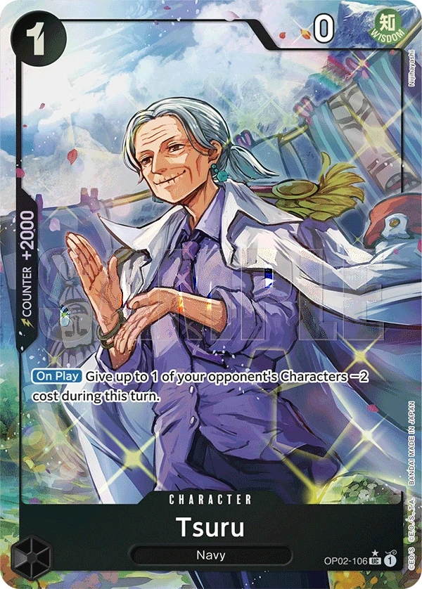 Tsuru (OP02-106_p5) Alt Art One Piece card