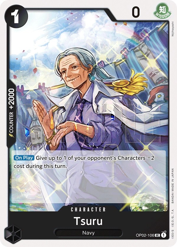 Tsuru (OP02-106_r1) Reprint One Piece card